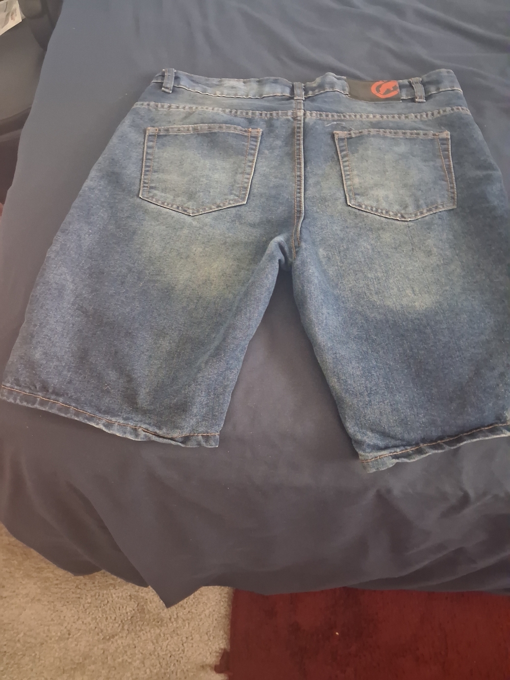 Men's Denim Shorts in Faded Blue